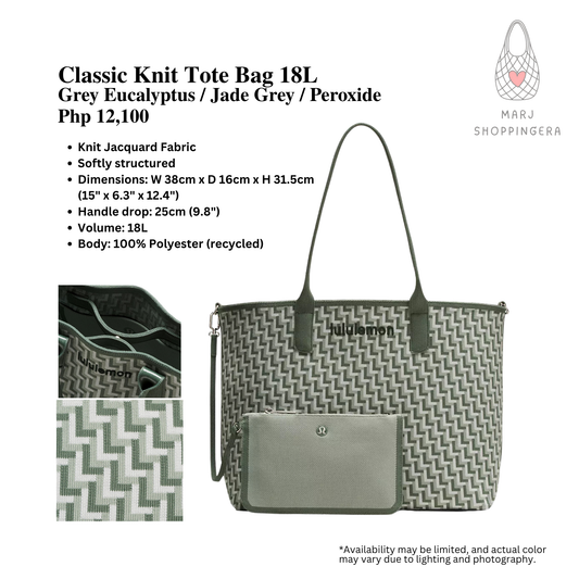 Lululemon Classic Knit Tote Bag 18L
