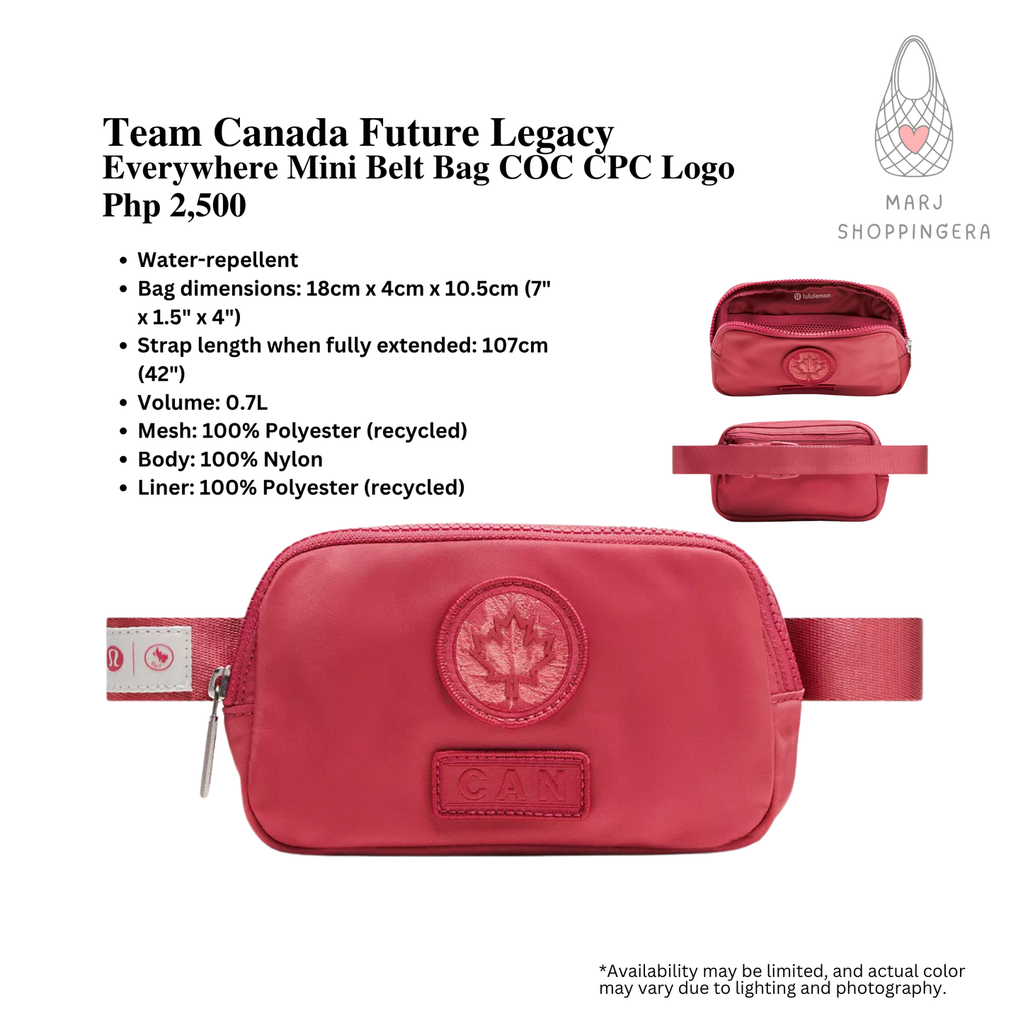 Lululemon Team Canada Future Legacy Everywhere Mini Belt Bag