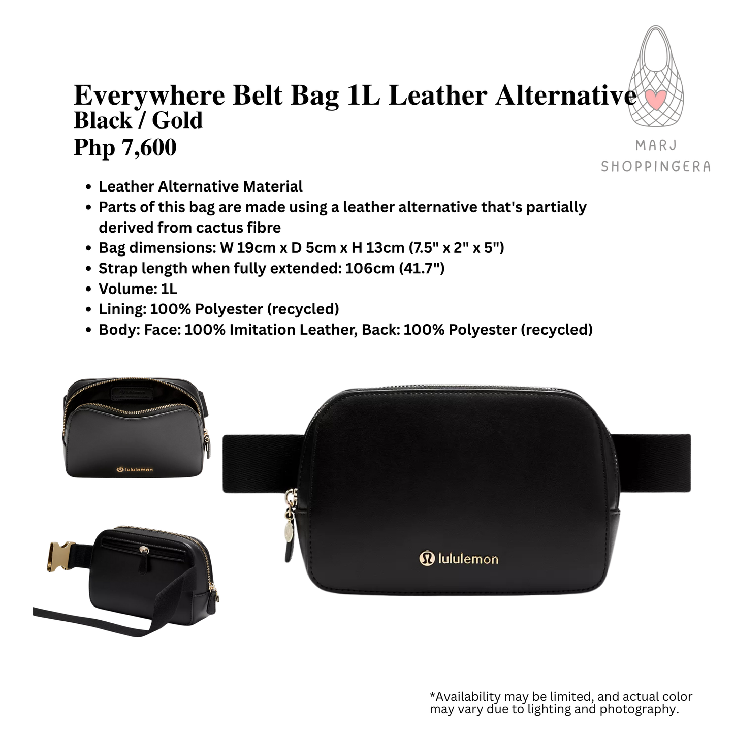 Lululemon Everywhere Belt Bag 1L Leather Alternative