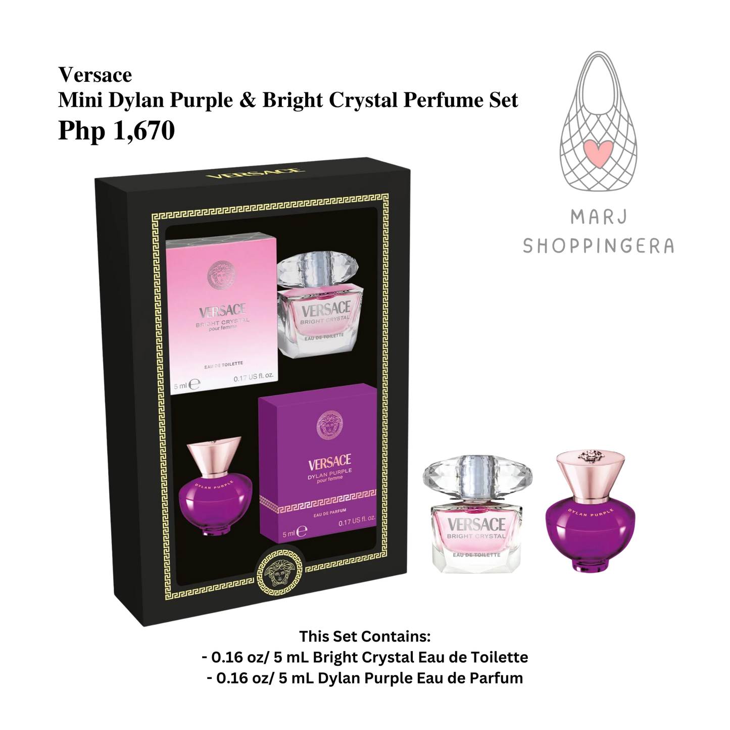 Versace Mini Dylan Purple & Bright Crsytal Perfume Set