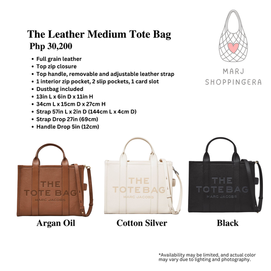 Marc Jacobs Leather Medium Tote Bag