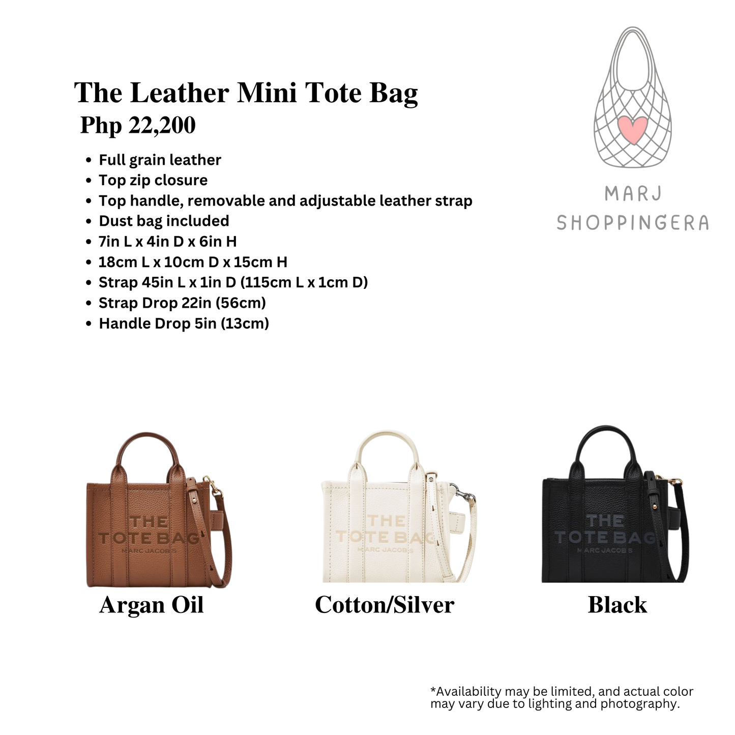 Marc Jacobs Leather Mini Tote Bag