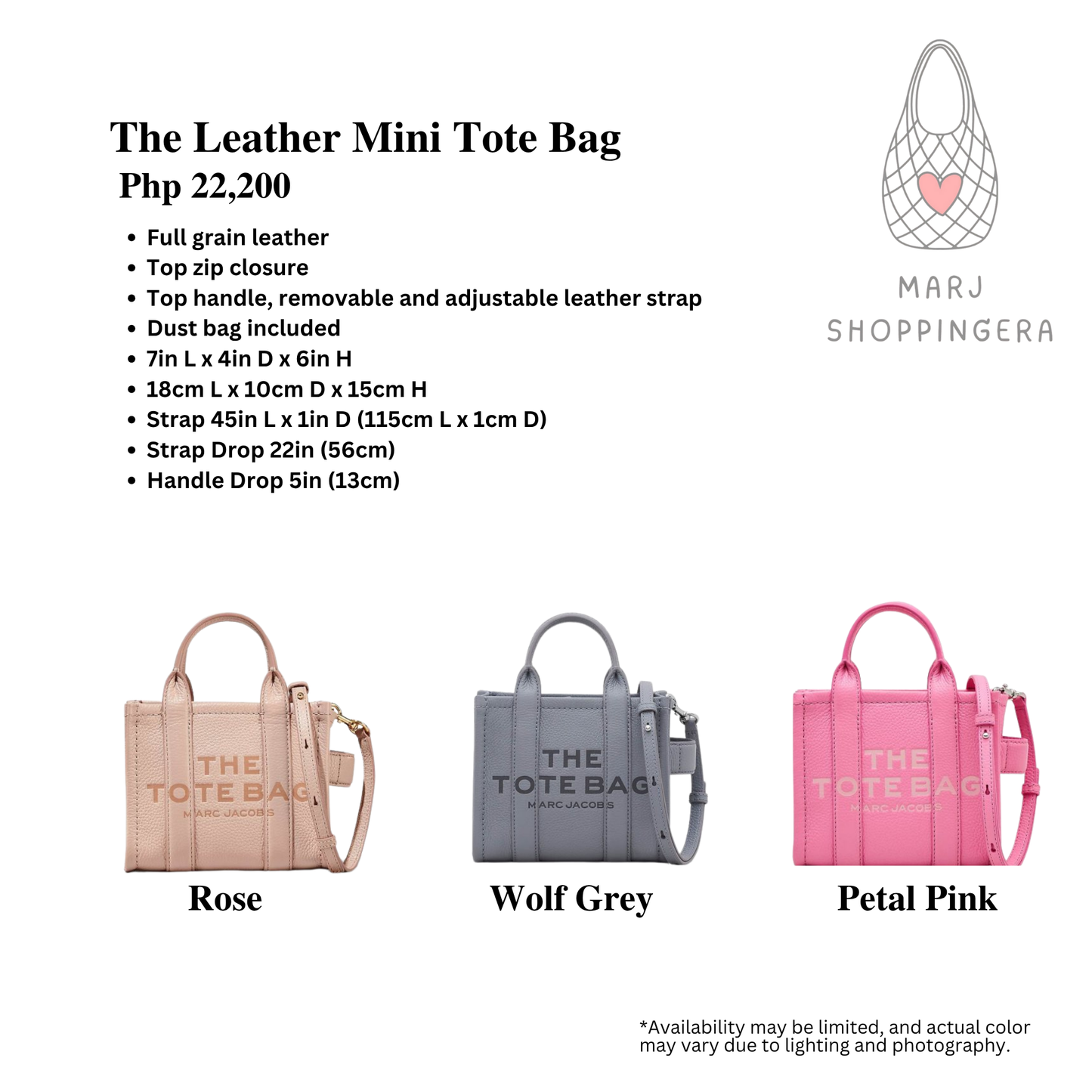 Marc Jacobs Leather Mini Tote Bag