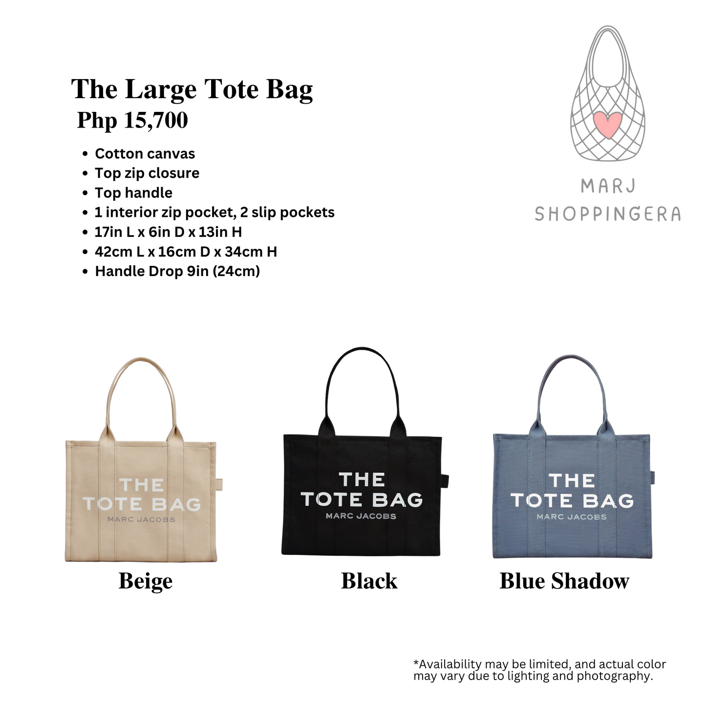 Marc Jacobs Large Tote Bag