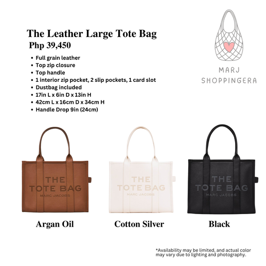 Marc Jacobs Leather Large Tote Bag