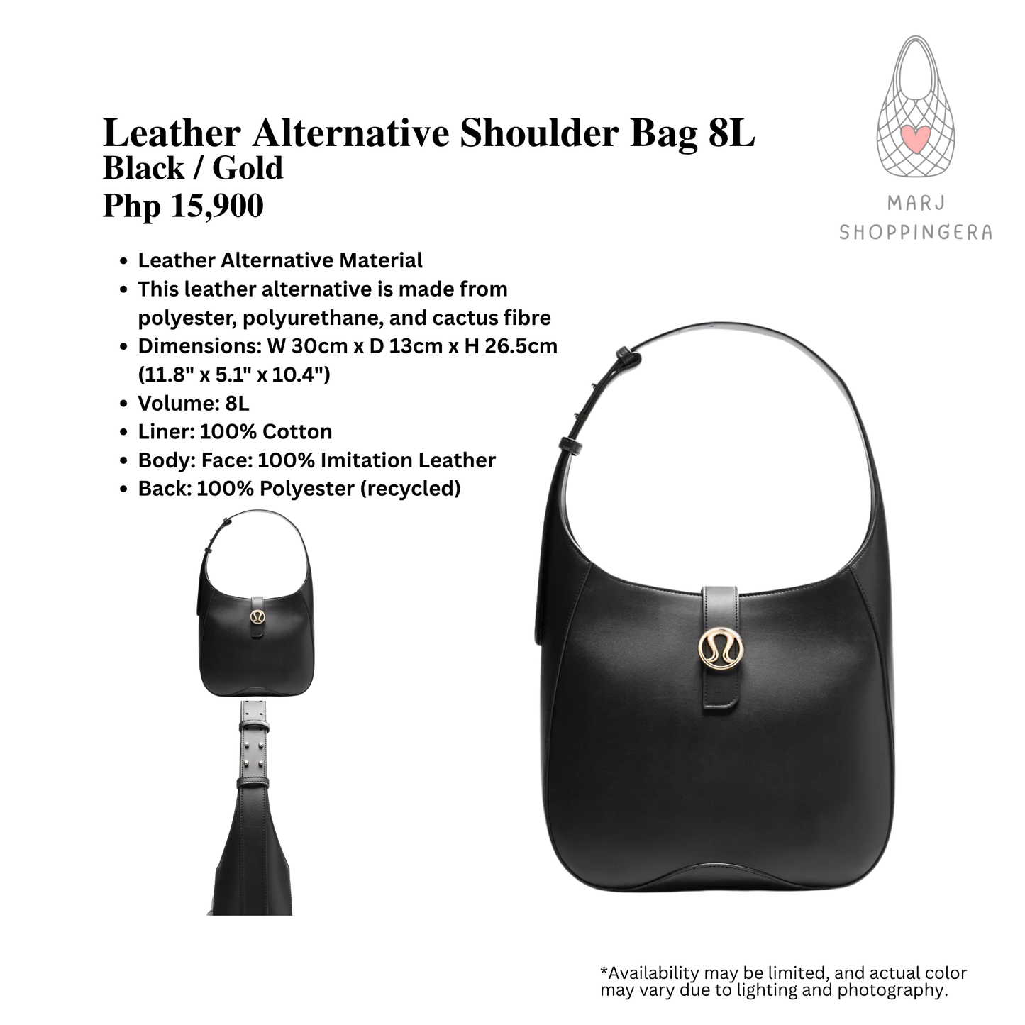 Lululemon Leather Alternative Shoulder Bag 8L