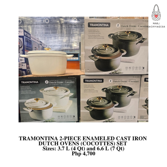 Tramontina 2-Piece Enameled Cast Iron Dutch Ovens (Cocottes) Set