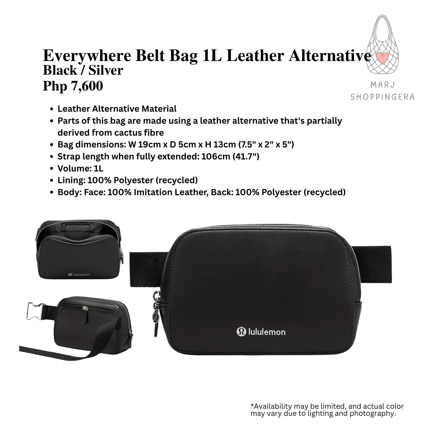 Lululemon Everywhere Belt Bag 1L Leather Alternative
