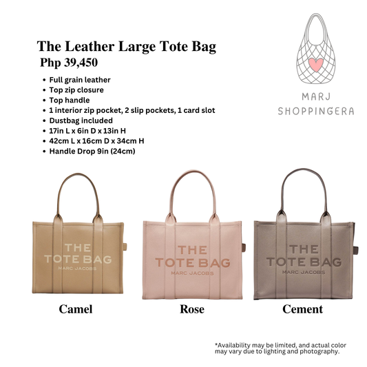 Marc Jacobs Leather Large Tote Bag