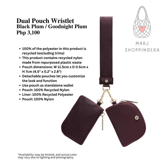 Lululemon Dual Pouch Wristlet (Black Plum/Goodnight Plum)