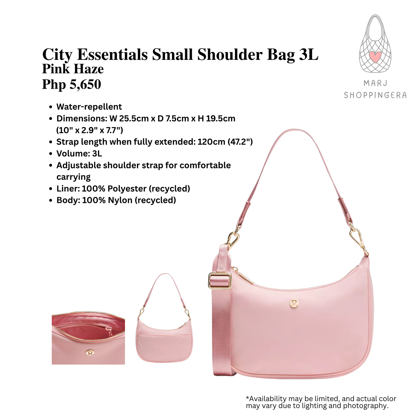 Lululemon City Essentials Small Shoulder Bag 3L