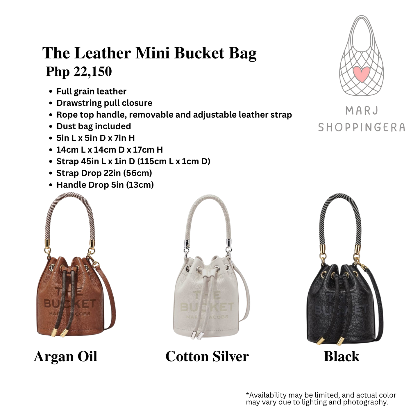 Marc Jacobs Leather Mini Bucket Bag