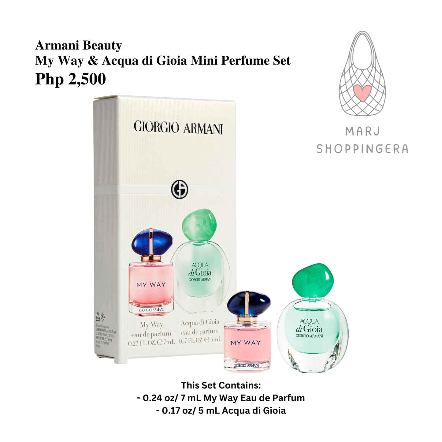Armani My Way & Acqua di Gioia Mini Perfume Set