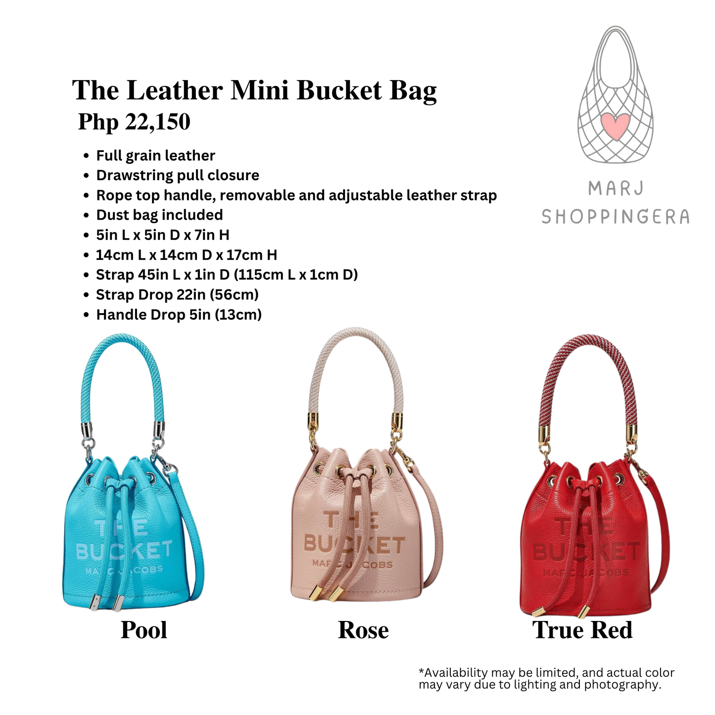 Marc Jacobs Leather Mini Bucket Bag