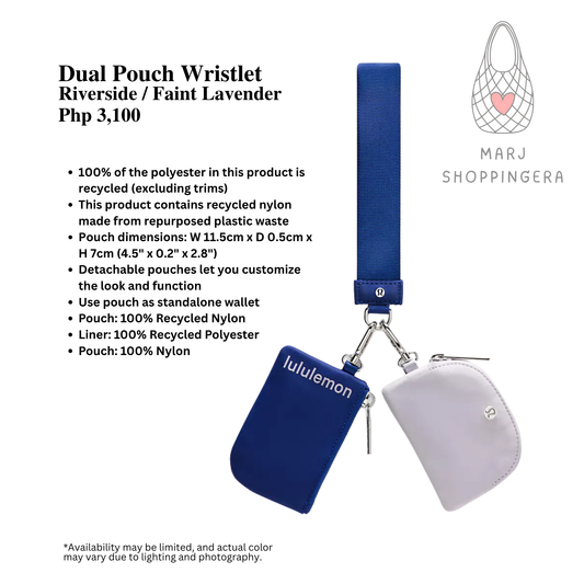 Lululemon Dual Pouch Wristlet  (Riverside/Faint Lavender)