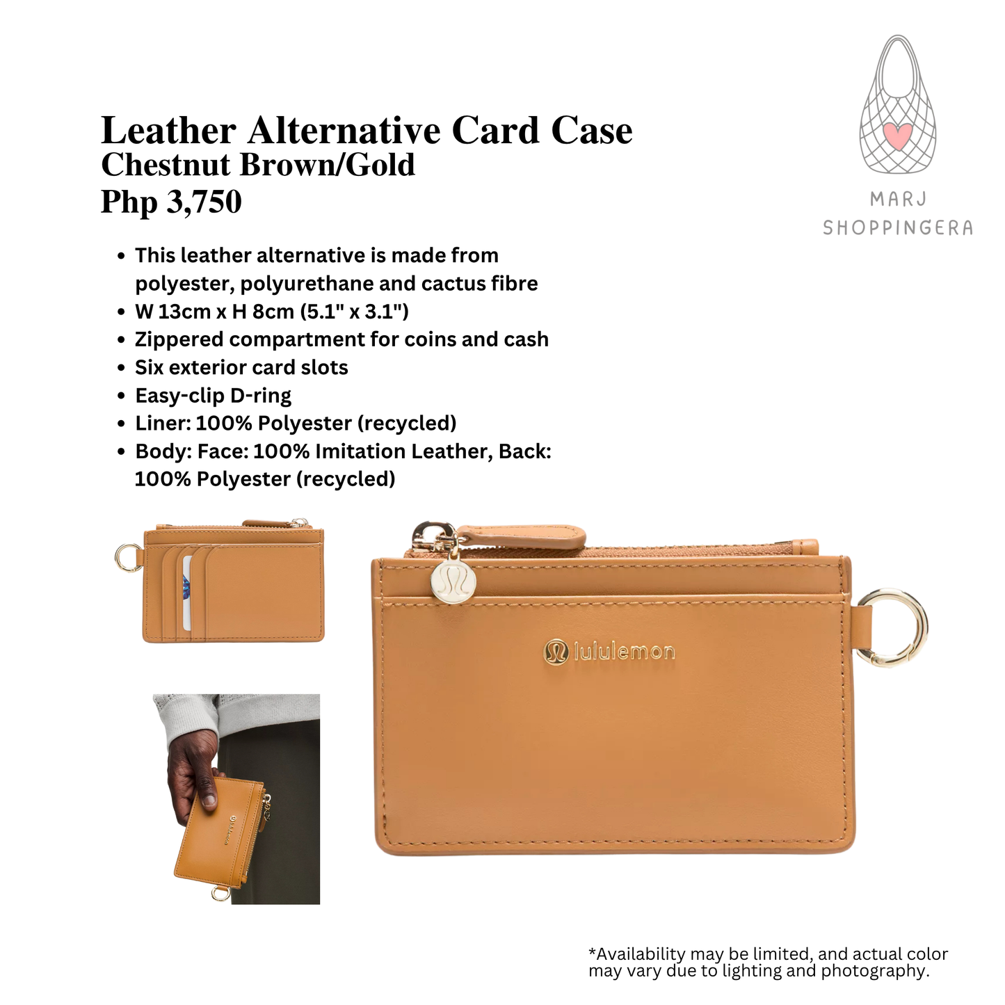 Lululemon Leather Alternative Card Case