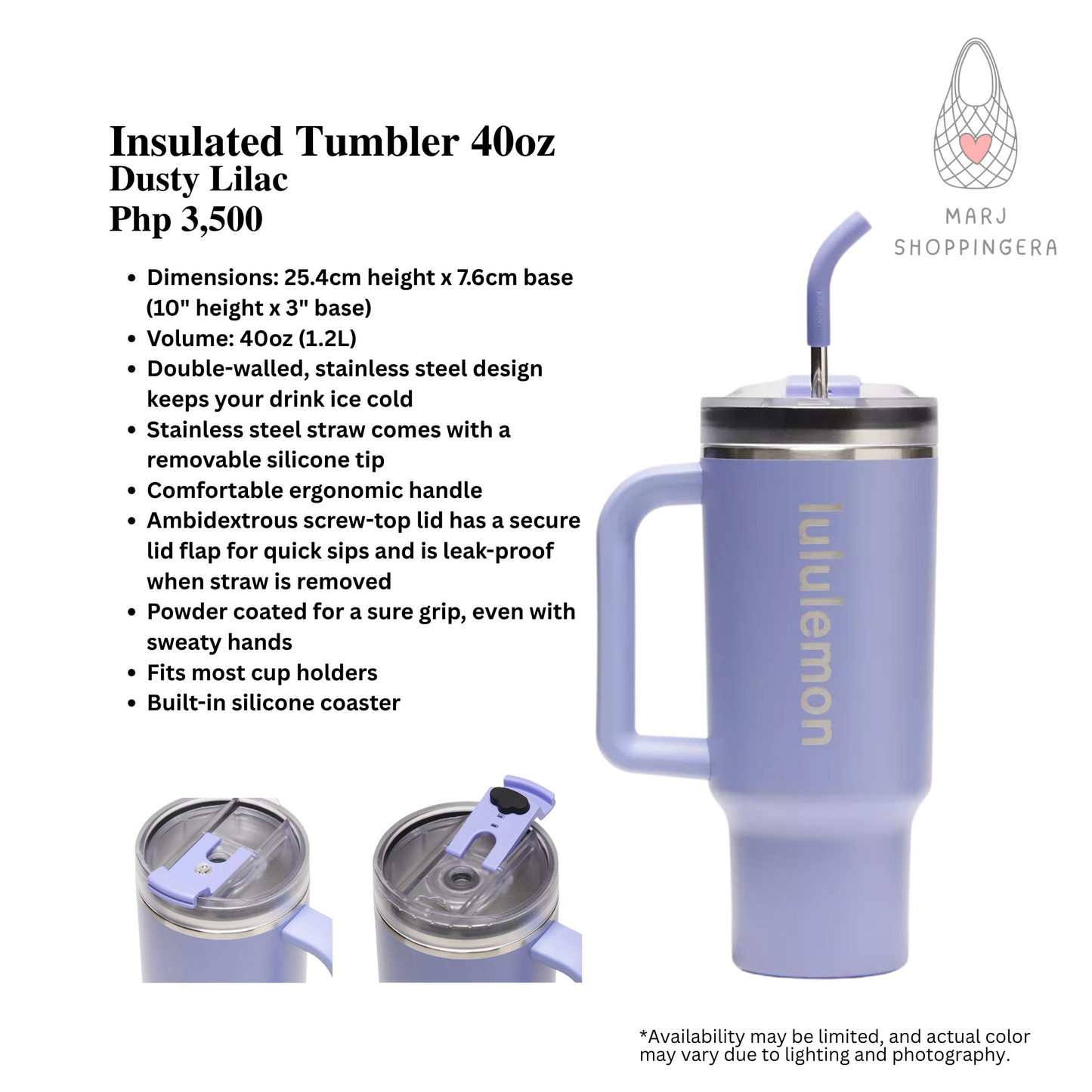 Lululemon Insulated Tumbler 40oz