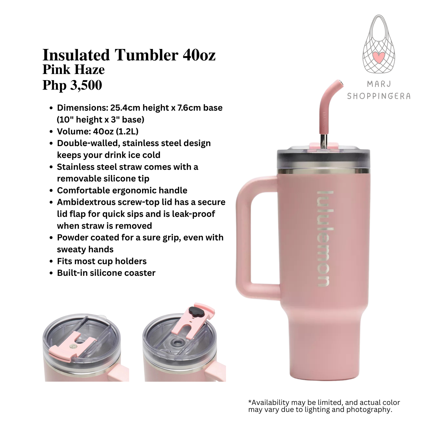 Lululemon Insulated Tumbler 40oz