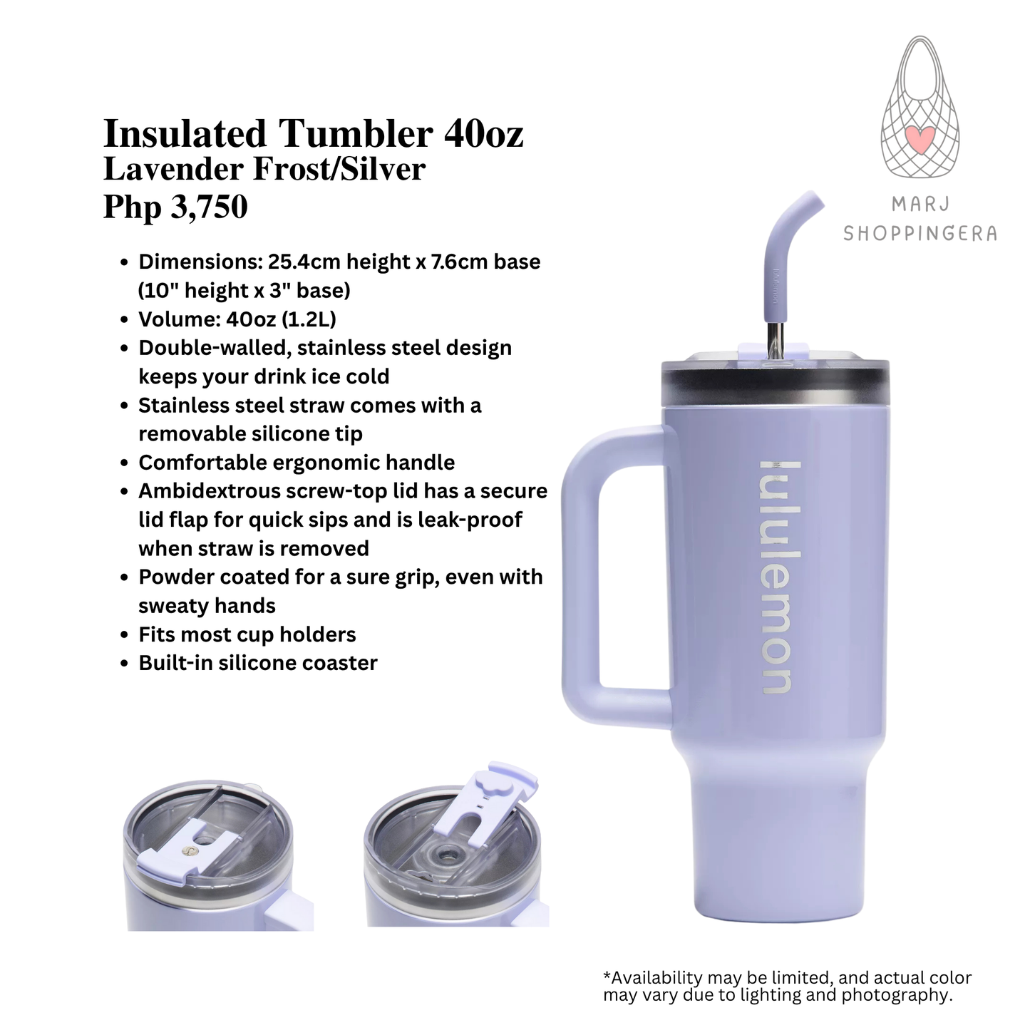 Lululemon Insulated Tumbler 40oz