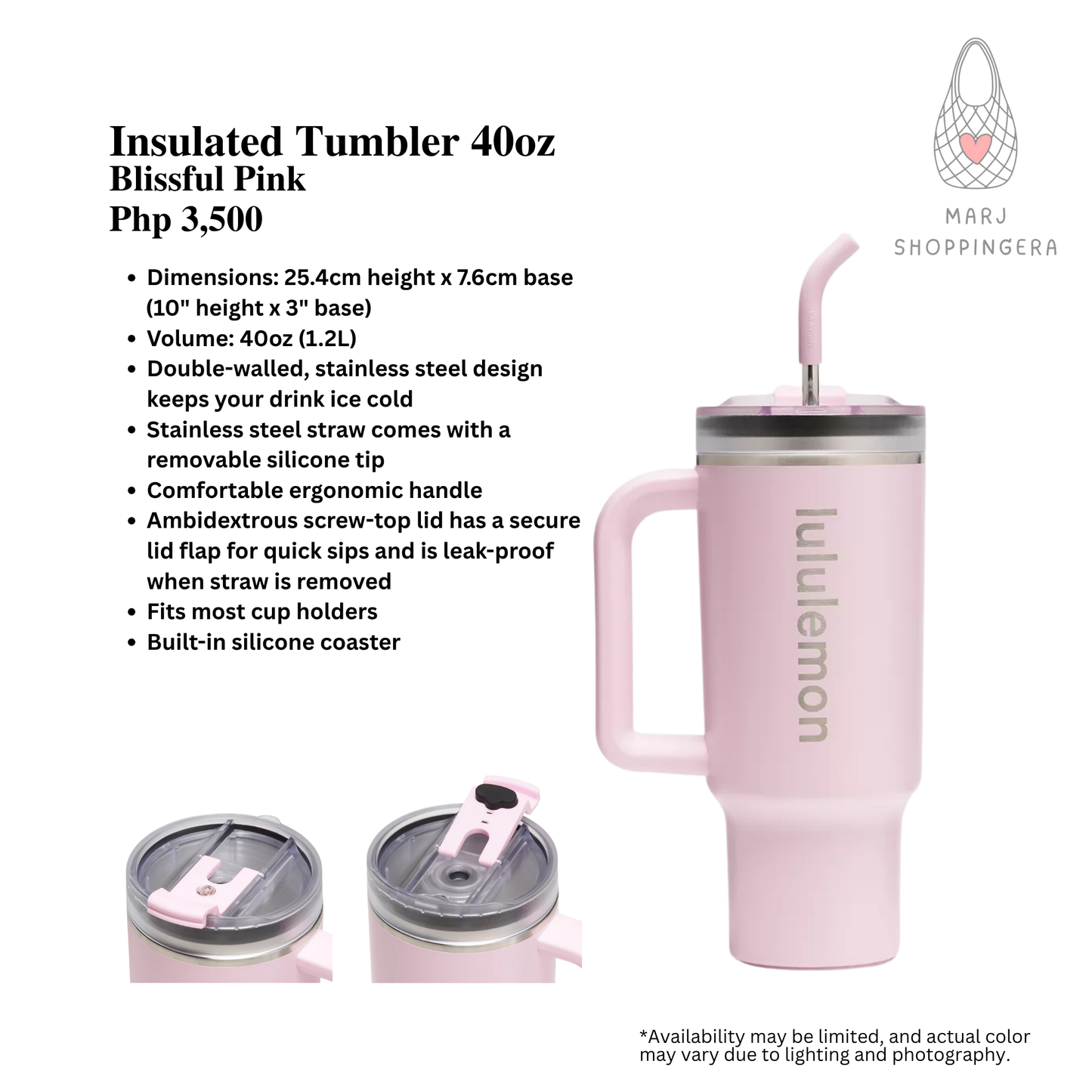 Lululemon Insulated Tumbler 40oz