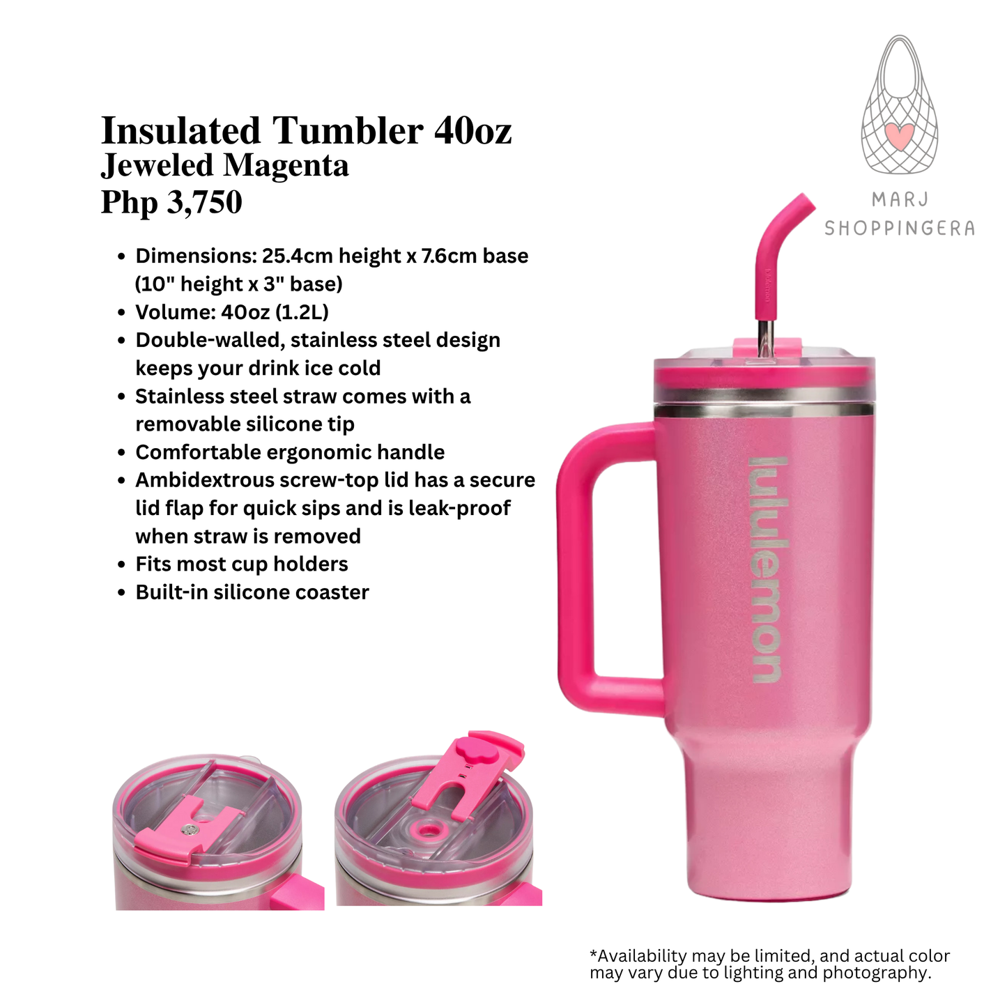 Lululemon Insulated Tumbler 40oz