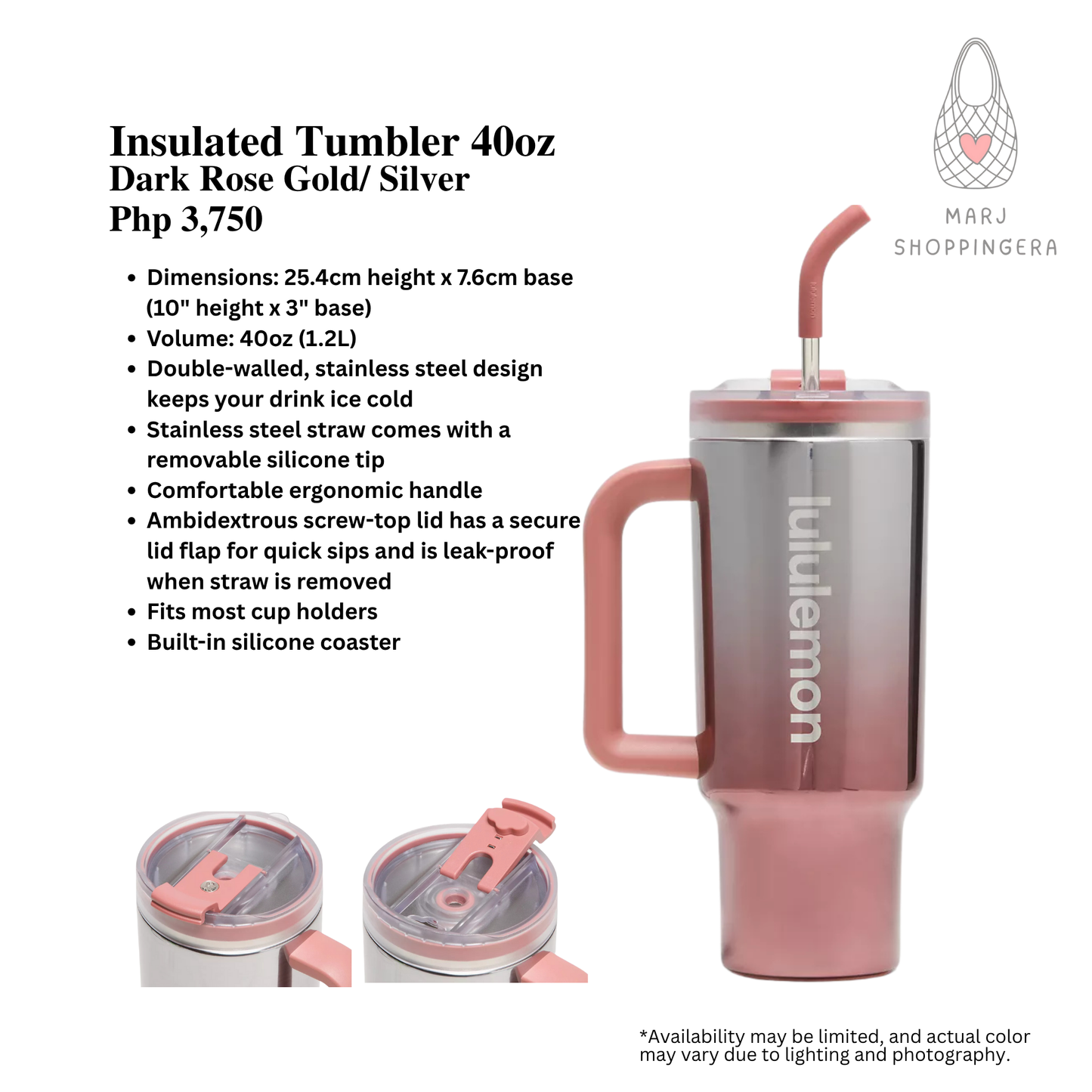 Lululemon Insulated Tumbler 40oz