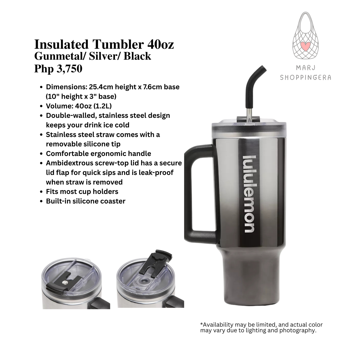 Lululemon Insulated Tumbler 40oz