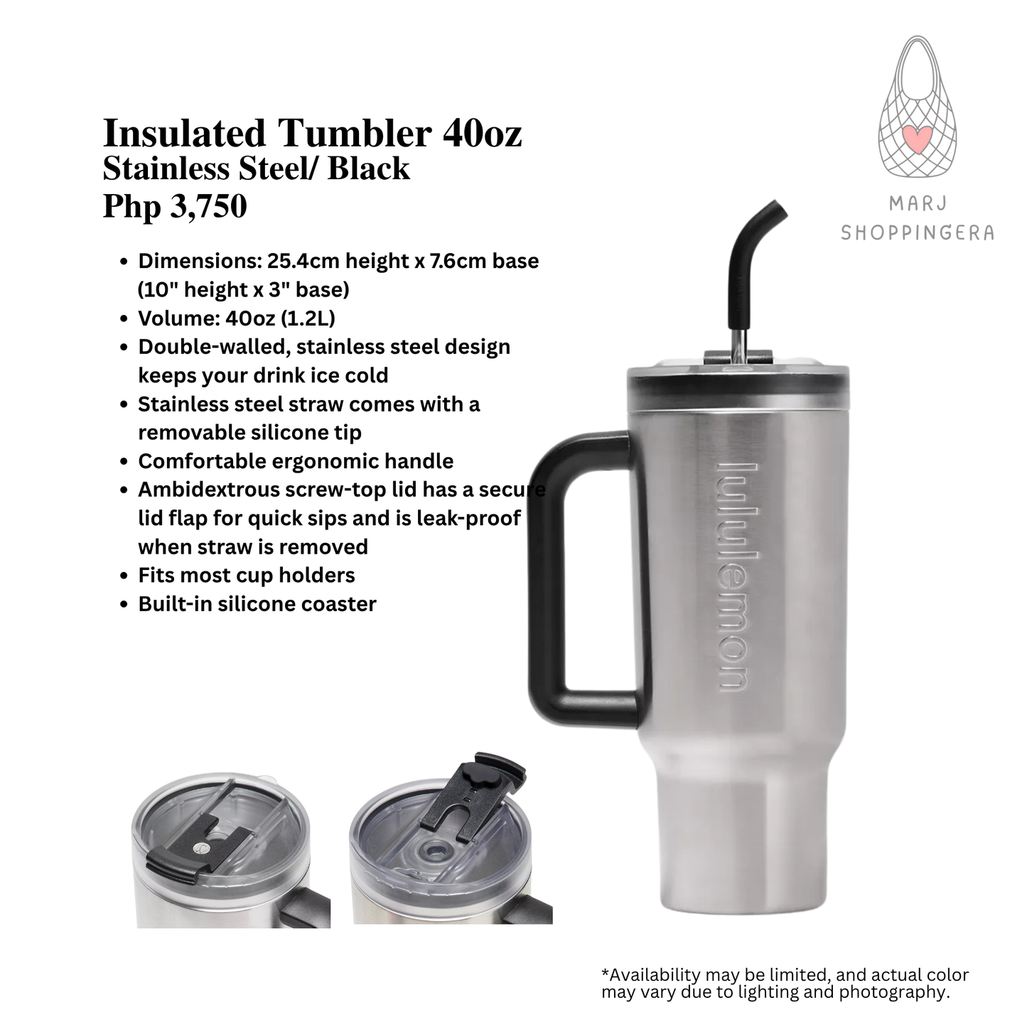 Lululemon Insulated Tumbler 40oz