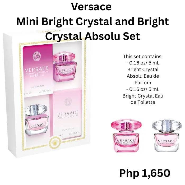 Versace Mini Bright Crystal and Bright Crystal Absolu Set