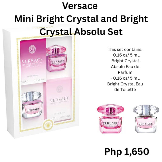 Versace Mini Bright Crystal and Bright Crystal Absolu Set