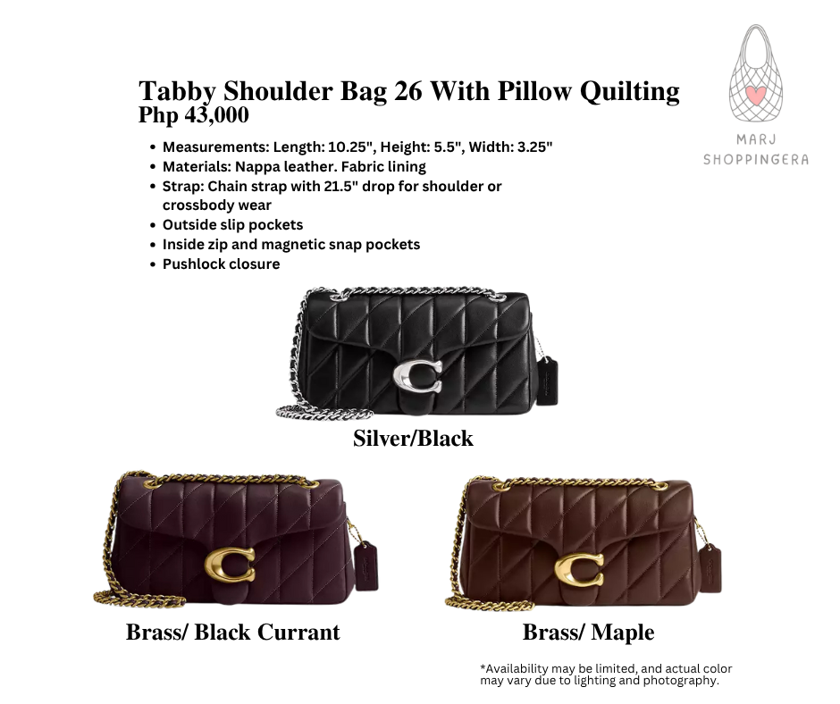 Coach Tabby Shoulder Bag 26 With Pillow Quilting