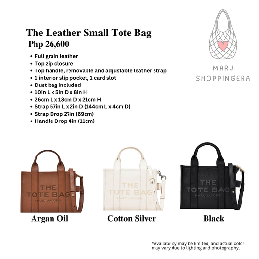 Marc Jacobs Leather Small Tote Bag