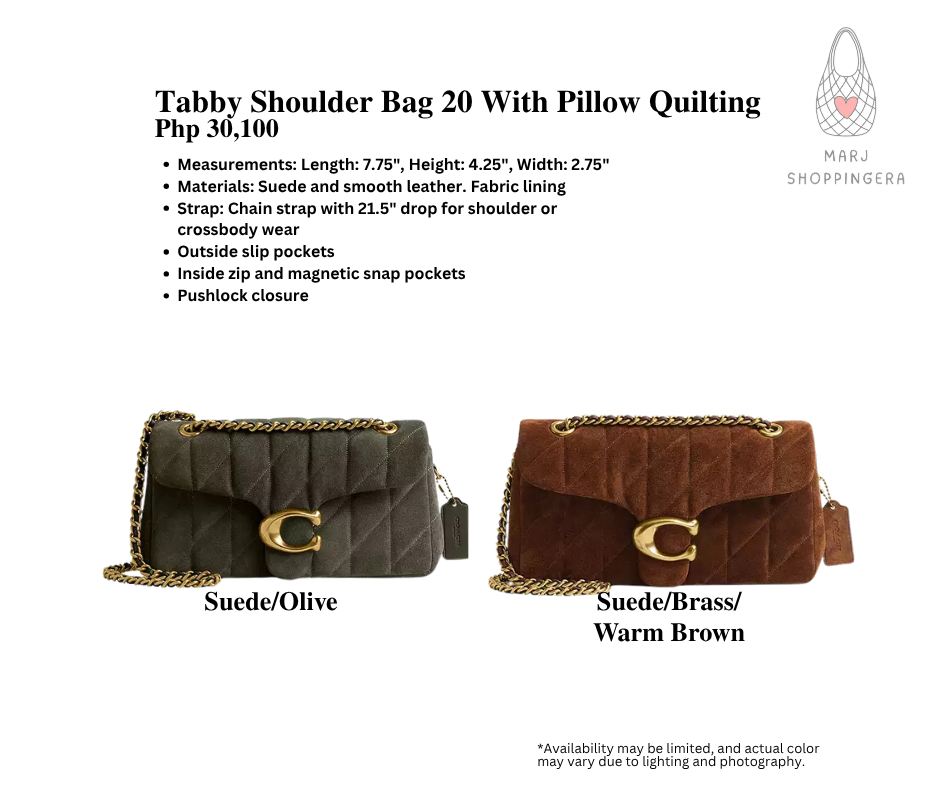 Coach Tabby Shoulder Bag 20 With Pillow Quilting