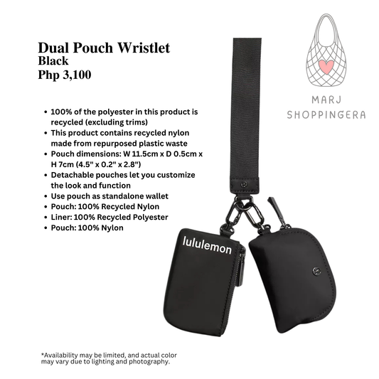 Lululemon Dual Pouch Wristlet (Black)